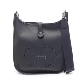 Hermes Hermès Evelyn 3 Trois GM Shoulder Bag in Taurillon Clemence Leather, Navy Blue, 056275CK