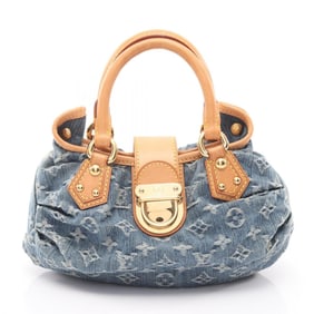 Louis Vuitton Pretty Handbag, Denim and Leather, Monogram Denim, Women's, Blue, M95020