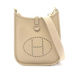 Hermes Hermès Evelyn TPM Amazon Shoulder Bag in Taurillon Clemence Leather, Beige, for Women