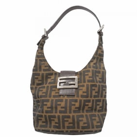 Fendi Zucca nylon canvas handbag in brown for women