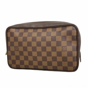 Louis Vuitton Damier True Toilet Bag N47623 Ebene Women's