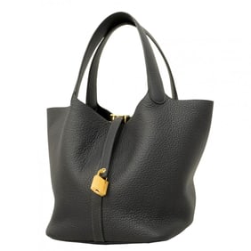 Hermes Hermès Picotin Lock MM Handbag in Taurillon Clemence Blue Ocean with K Stamp for Women