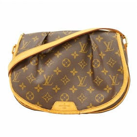 Louis Vuitton Monogram Menilmontant PM Shoulder Bag M40474 Brown Women's