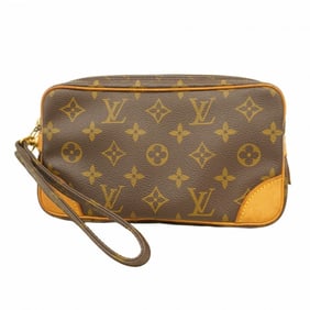 Louis Vuitton Monogram Marly Dragonne PM Clutch Bag M51827 Brown Men's