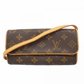 Louis Vuitton Monogram Pochette Twin PM Shoulder Bag M51854 Brown Women's