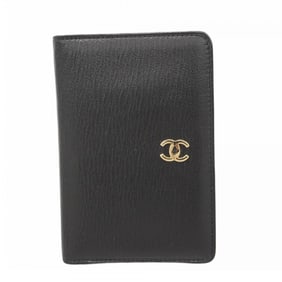 Chanel business card holder/card case, leather, black, women's