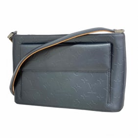Louis Vuitton Monogram Matte Alston Shoulder Bag M55125 Blue Women's