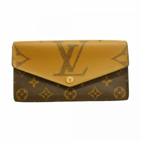 Louis Vuitton Monogram Giant Reverse Long Wallet, Portefeuille Sarah M80726, Brown, Women's