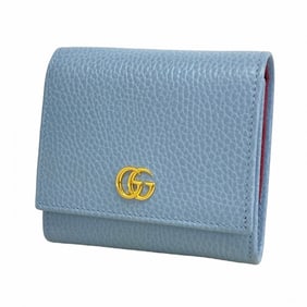 Gucci GG Marmont wallet 598587, blue leather, women's