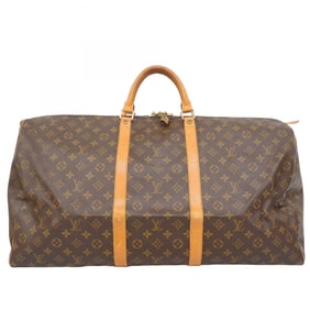 Louis Vuitton Monogram Keepall 60 Boston Bag M41422 Brown Men's/Women's