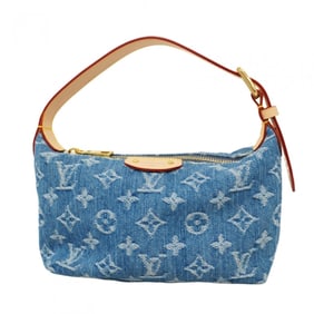 Louis Vuitton Monogram Denim Pochette Hills Handbag M82949 Blue Women's