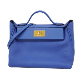 Hermes Hermès Van Quatre 29 Togo Swift Blue Electric Handbag with Z Stamp, 2-Way Bag for Women