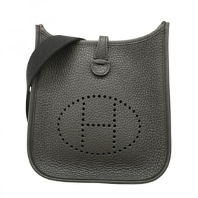 Hermes Hermès Evelyn TPM Taurillon Clemence Shoulder Bag, Black, K Stamp, Women's
