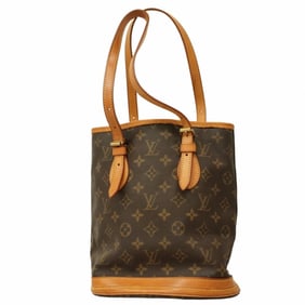 Louis Vuitton Monogram Bucket PM Tote Bag M42238 Brown Women's