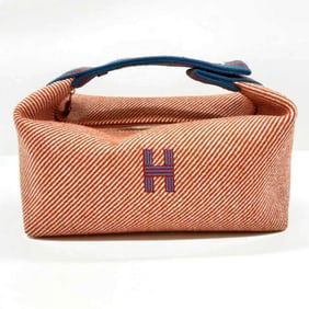 Hermès Brid A Black PM Handbag Pouch Sub Bag Orange x Red Blue Canvas HERMES