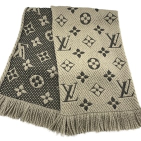 Louis Vuitton Echarpe Mania Scarf 413287 94% Wool, 6% Silk Brown LOUIS VUITTON