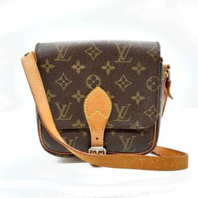Louis Vuitton Mini Cartouchiere Shoulder Bag Pochette Monogram Brown M51254 LOUIS VUITTON