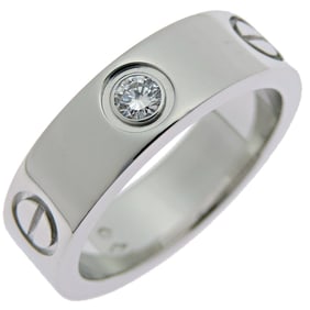 Cartier Love 1P Diamond #52 Women's/Men's Ring B4046700 Pt950 Platinum Size 12