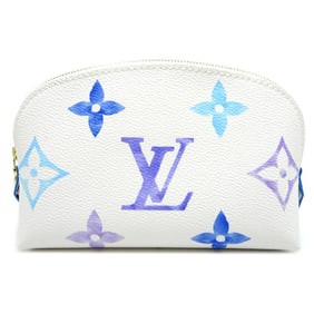 Louis Vuitton Cosmetic PM Pouch, Women's, M82492 (Discontinued) LV By the Pool, White