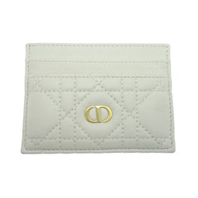 Christian Dior Caro Freesia Card Holder, Women's Case, S5130UWHC-H030, Calfskin, Latte White