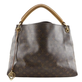 Louis Vuitton LOUIS VUITTON Arti MM Shoulder Bag M40249 Monogram Canvas Brown A4 Open Women's