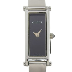 Gucci GUCCI Watch 1500L Stainless Steel Quartz Analog Display Black Dial Women's