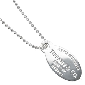 Tiffany & Co. Return to Oval Tag Necklace Silver 925 Approx. 26.1g TIFFANY Women's