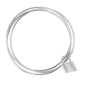 Tiffany & Co. 1837 Bangle Cadena Charm 3-Row Silver 925 Approx. 26.9g Women's