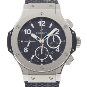 Hublot Big Bang Watch 301.SX.130.RX Stainless Steel x Rubber Automatic Chronograph Black Dial BIG