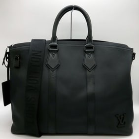 LOUIS VUITTON M59158 LV Aerogram Lockit 2-way Handbag Tote Bag Leather Black Women's and Men's