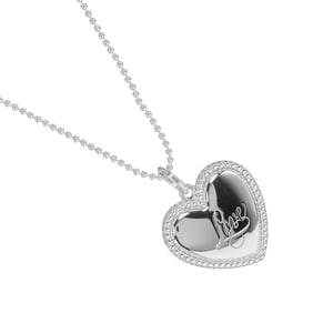 Tiffany necklace heart tag beaded edge silver 925 approx. 7.5g TIFFANY & Co.