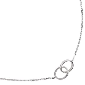 Cartier Baby Love Necklace 18K White Gold with Diamonds Approx. 6.7g Women's