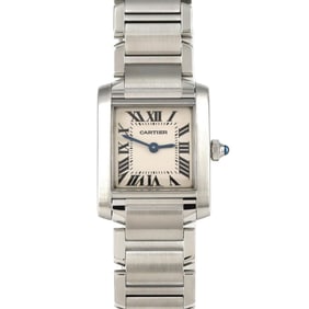 Cartier Tank Française SM W51008Q3 Stainless Steel Quartz Watch