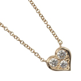 Tiffany & Co. Sentimental Heart Necklace 18K Pink Gold x Diamond Approx. 2.17g Women's