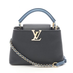 Louis Vuitton Capucines BB Handbag, Taurillon Leather, Women's, Black, M59653