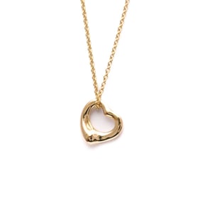 Tiffany Open Heart Pink Gold (18K) No Stone Men,Women Fashion Pendant Necklace (Pink Gold)