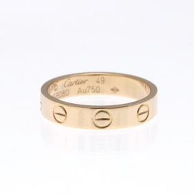 Cartier Mini Love Ring Pink Gold (18K) Fashion No Stone Band Ring Pink Gold