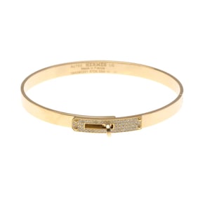 Hermes Kelly PM Bracelet With Pave Diamonds Pink Gold (18K) Diamond Bangle Carat/0.33 Pink Gold