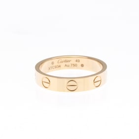 Cartier Mini Love Ring Pink Gold (18K) Fashion No Stone Band Ring Pink Gold