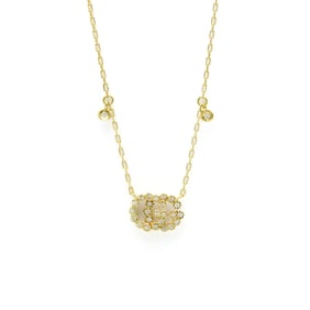 Gucci GG Diamond Necklace Yellow Gold (18K) Diamond Men,Women Fashion Pendant Necklace (Gold)