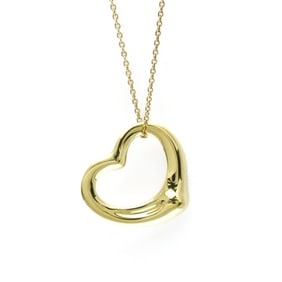 Tiffany Open Heart Yellow Gold (18K) No Stone Men,Women Fashion Pendant Necklace (Gold)