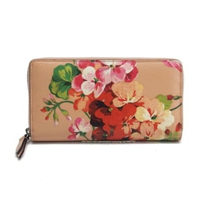 Gucci Blooms Round Long Wallet Pink Beige x Red 410102 Unused