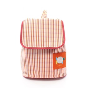 Hermes Hermès Animou Natte Factis Backpack, Canvas, Women's, Orange, Multicolor