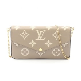 Louis Vuitton Felicie Pochette Shoulder Bag in Monogram Empreinte Leather, Beige, M69977