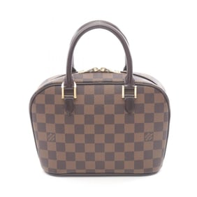 Louis Vuitton Saria Mini Handbag, Coated Canvas and Leather with Damier Leather, Brown, N51286