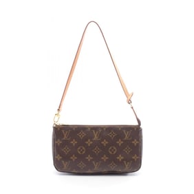Louis Vuitton Pochette Accessoires Handbag, Coated Canvas and Leather, Monogram, Women's, Brown,