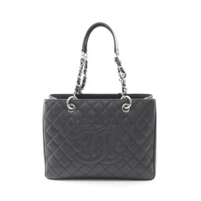 CHANEL Matelasse Grand Shopping GST Tote Bag in Grained Calfskin Leather, Black, Women's, A50995
