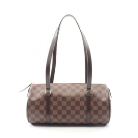 Louis Vuitton Papillon Shoulder Bag, Coated Canvas, Leather, Damier, Women's, Brown, N41210