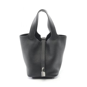 Hermes Hermès Picotin Lock PM Handbag in Taurillon Clemence Leather, Black