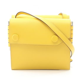 Hermes Hermès Twins Shoulder Bag, Leather, Evercolor, Women's, Yellow, 077809CK